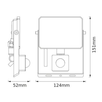 Ledvance - LED-valonheitin liike- ja hämäräkytkimellä FLOODLIGHT LED/20W/230V 3000K IP65