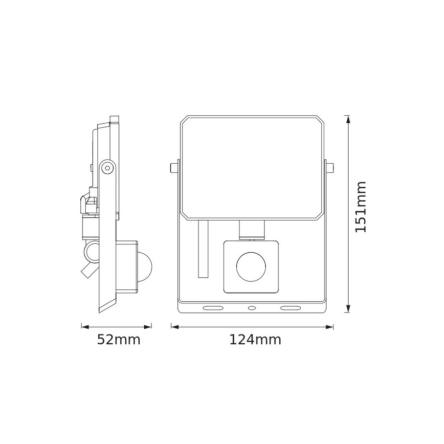 Ledvance - LED-heittovalo liiketunnistimella ja hämäräkytkimellä FLOODLIGHT LED/20W/230V 4000K IP65