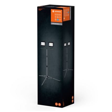 Ledvance - LED-ulkovalonheitin pidikkeen kanssa WORKLIGHT TRIPOD 2xLED/30W/230V 6500K IP65