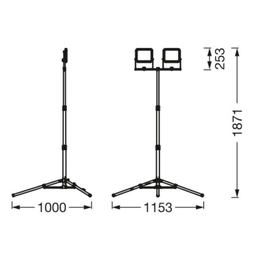 Ledvance - LED-ulkovalonheitin pidikkeen kanssa WORKLIGHT TRIPOD 2xLED/30W/230V 6500K IP65