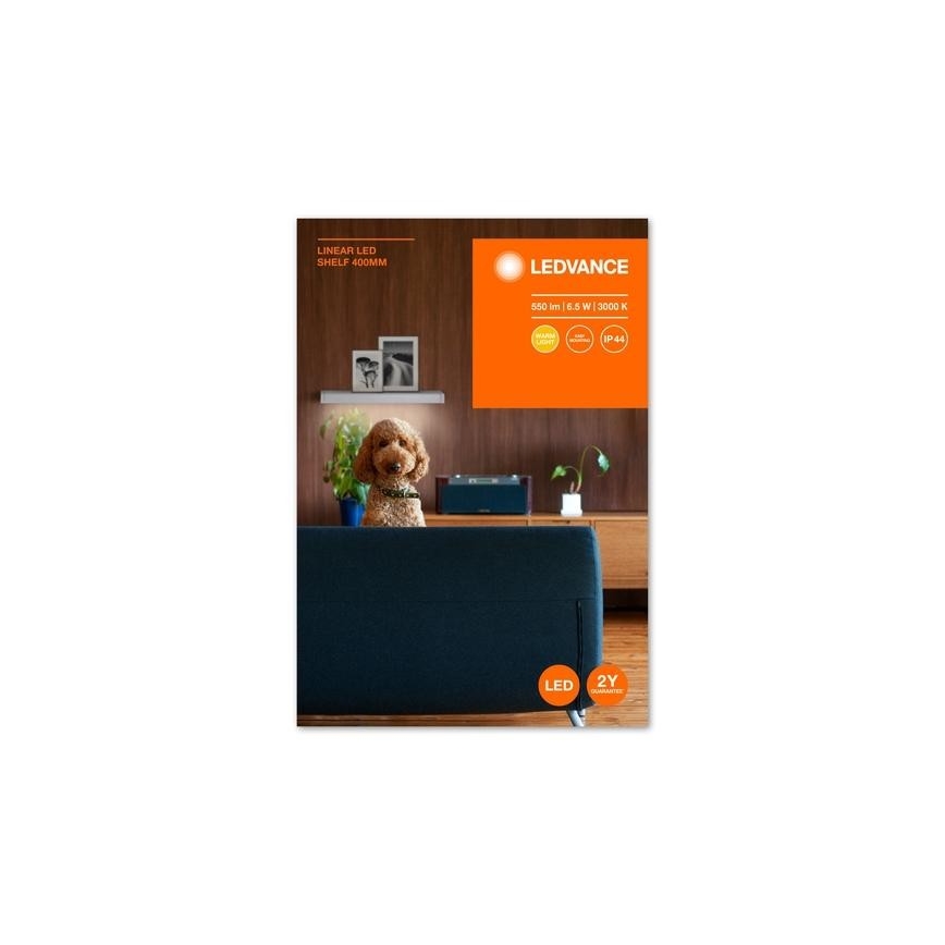 Ledvance - LINEAR LED -valaisin 6,5W/230V 40 cm IP44, LED-valolla varustettu hylly