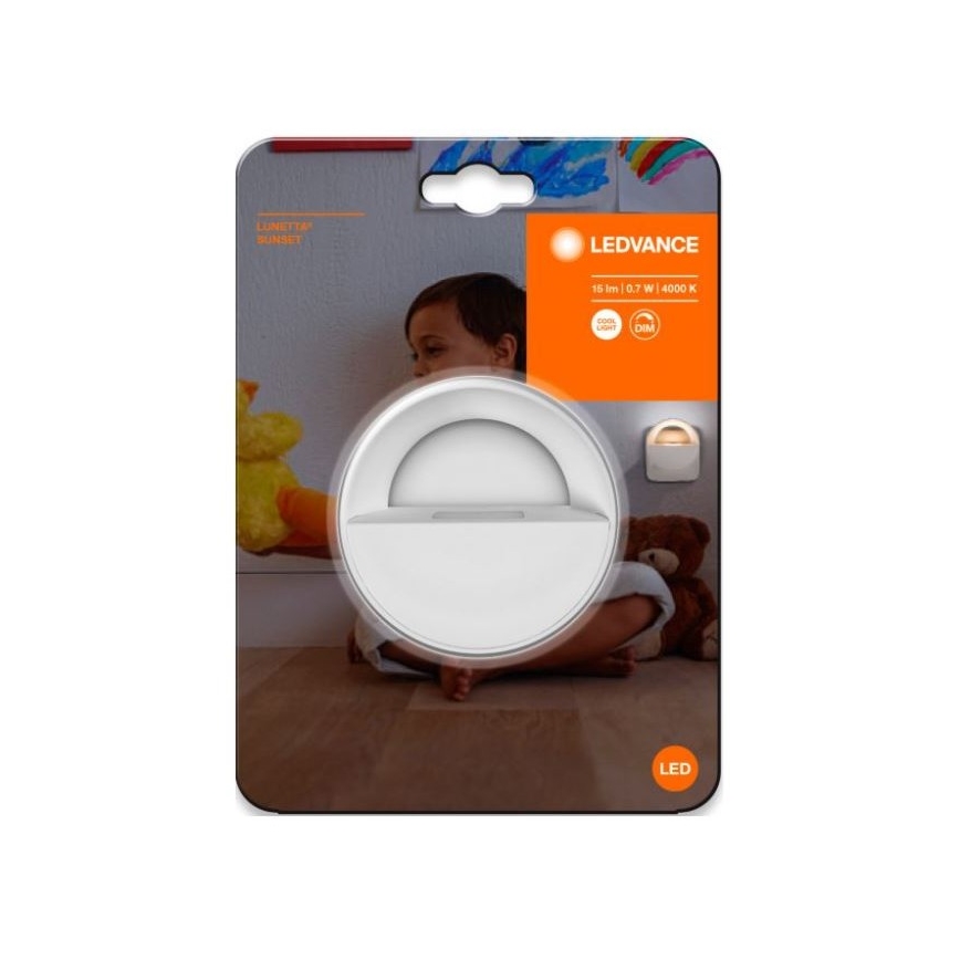 Ledvance - LED himmennettävä yövalo LUNETTA LED/0,7W/230V