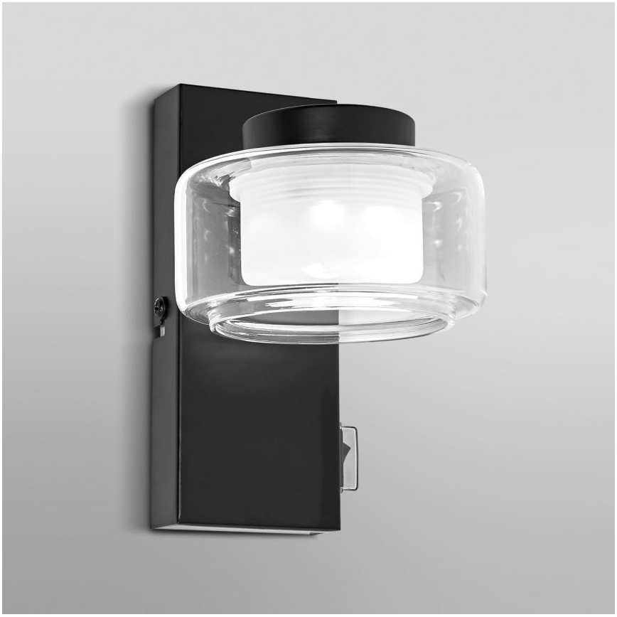 Ledvance - LED-seinävalaisin kylpyhuoneeseen ORBIS FLAME LED/5,5W/230V 3000/4000K IP44 musta
