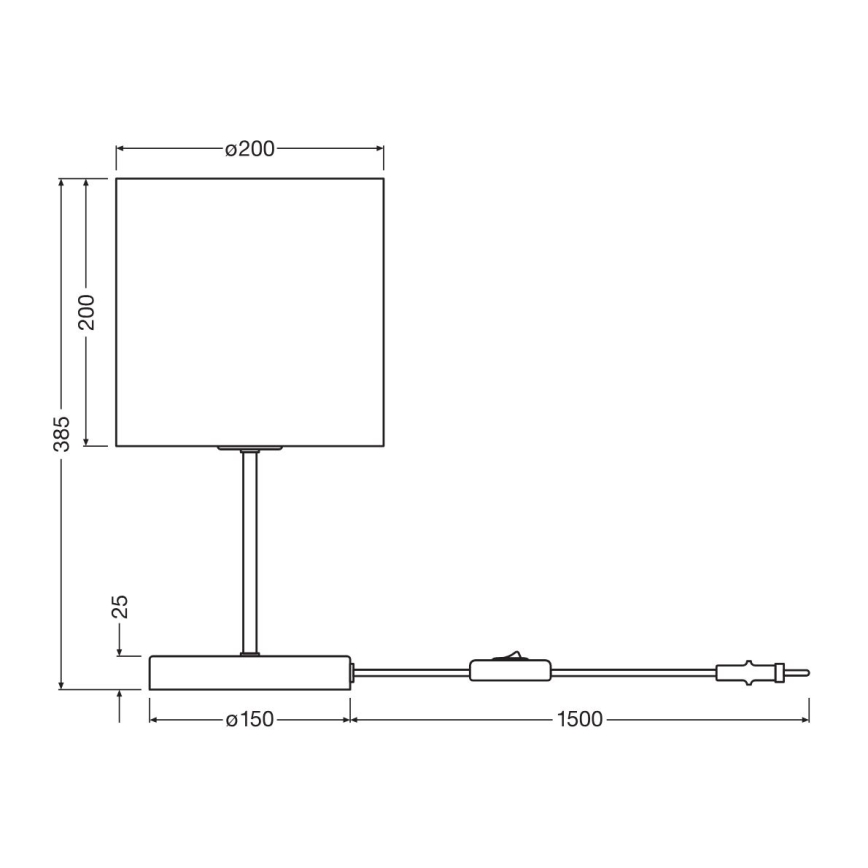 Ledvance - Pöytävalaisin DECOR CARDBOARD 1xE27/15W/230V halkaisija 20 cm