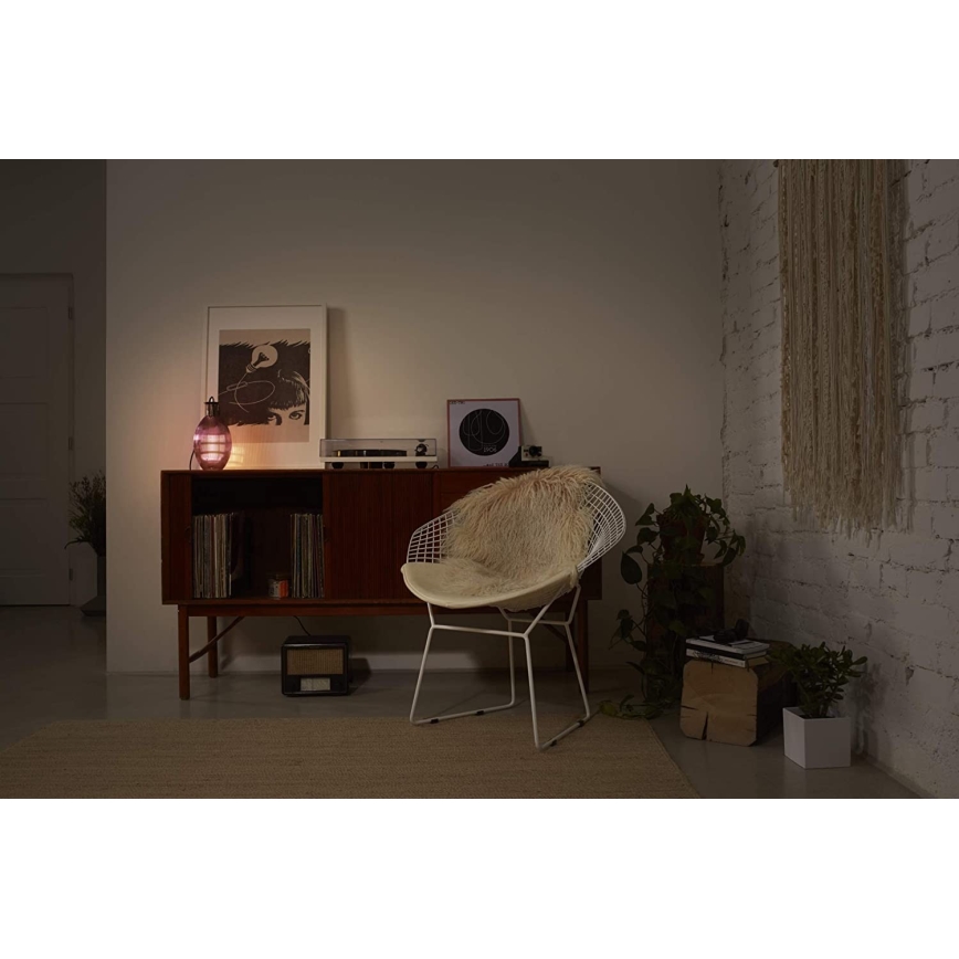 Ledvance - Pöytävalaisin GRAPE 1xE27 / 40W / 230V vaaleanpunainen