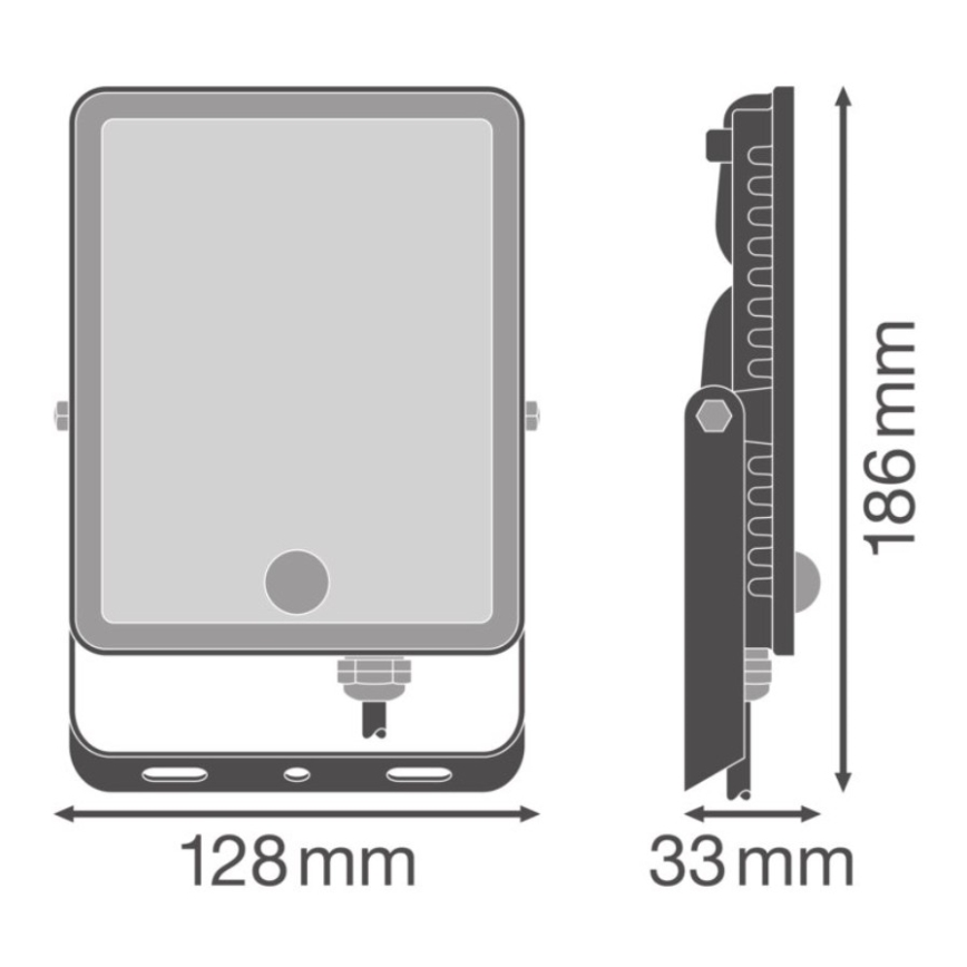 Ledvance - LED-ulkovalonheitin seinäkiinnityksellä, liiketunnistimella ja hämäräkytkimellä FLOODLIGHT LED/30W/230V IP65