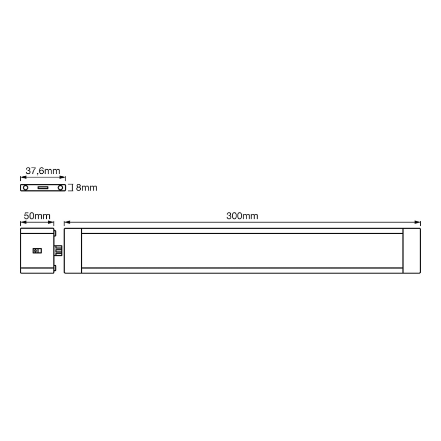Ledvance - SETTI 2x LED himmennettävä työtasovalo anturilla CABINET LED/11W/230V 3000K