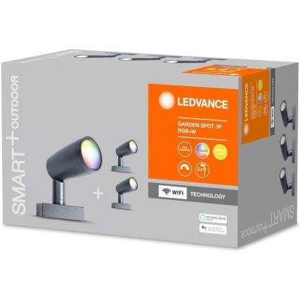 Ledvance - SETTI 3x LED RGBW Ulkovalaisin SMART+ SPOT 3xLED/4,5W/230V IP65 Wi-Fi