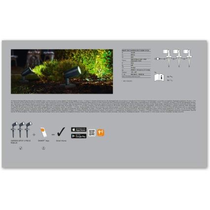 Ledvance - SETTI 3x LED RGBW Ulkovalaisin SMART+ SPOT 3xLED/4,5W/230V IP65 Wi-Fi