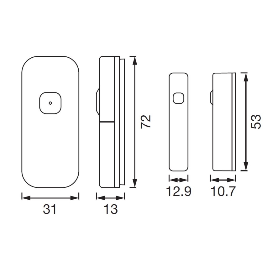 Ledvance - Älykäs SMART+ ikkuna- ja ovitunnistin 3,7V 500 mAh Wi-Fi