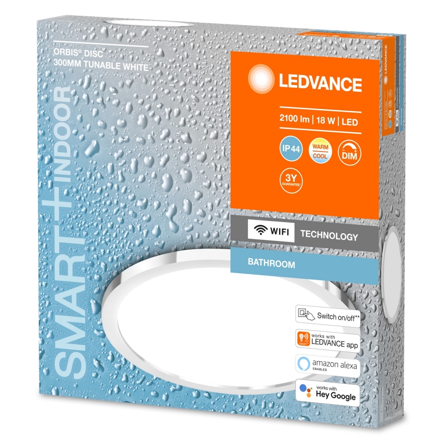 Ledvance - SMART+ DISC LED himmennettävä kylpyhuonevalaisin LED/18W/230V 3000-6500K Wi-Fi IP44