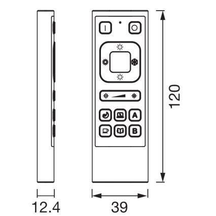Ledvance - SMART+ Wi-Fi kaukosäädin 6600 mAh musta