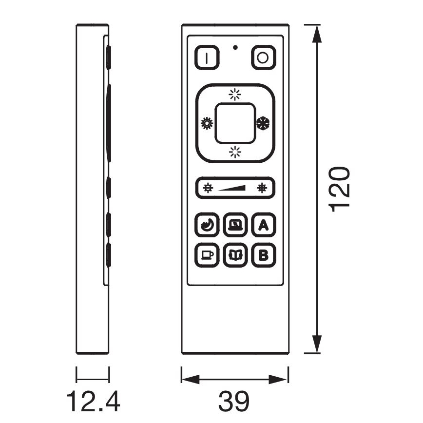Ledvance - SMART+ Wi-Fi kaukosäädin 6600 mAh musta