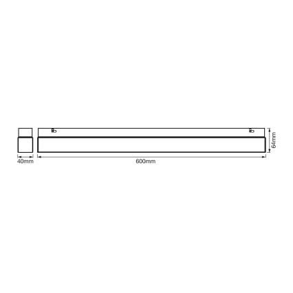 Ledvance - LED-peilivalon neliö SQUARE LED/14W/230V IP44 3000/4000K CRI 90 Ra