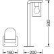 Ledvance - Ulkolamppu CASCADE 1xE27/25W/230V IP44 50 cm