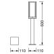 Ledvance - Ulkolamppu FRAME 1xE27/60W/230V IP44 60 cm