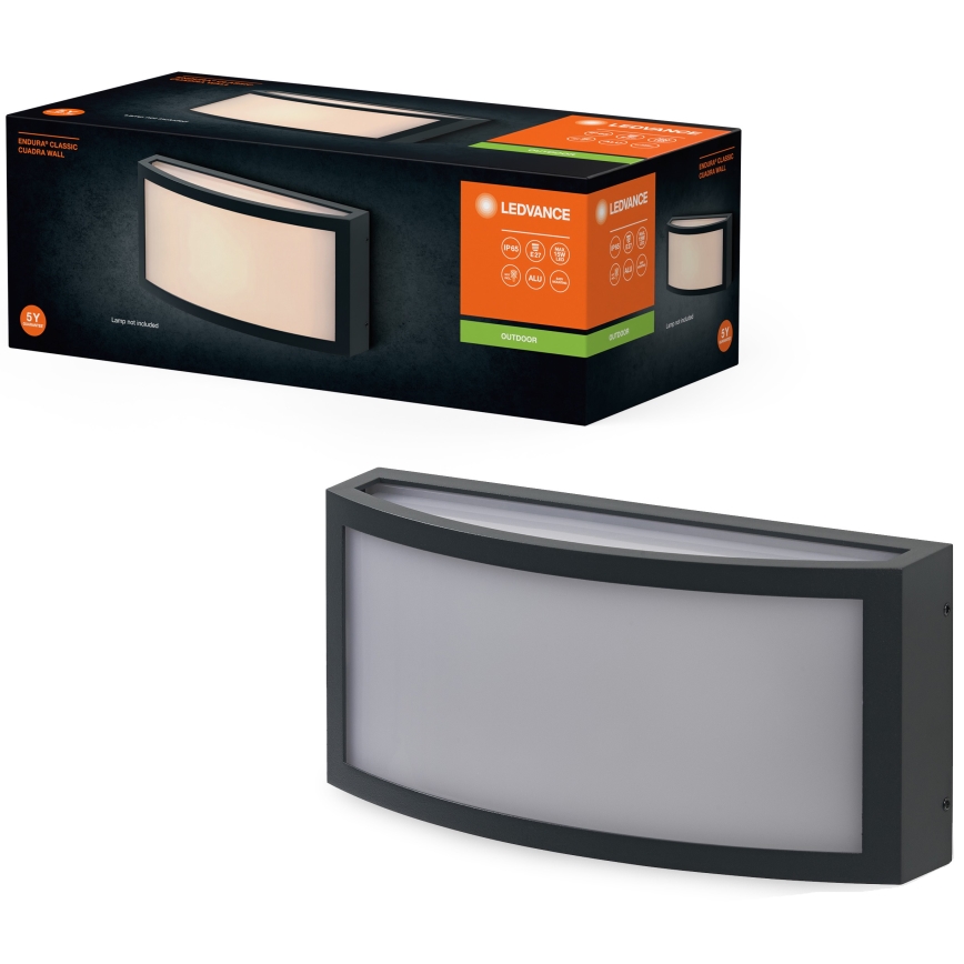 Ledvance - Ulkoseinävalaisin CUADRA 1xE27/40W/230V IP65