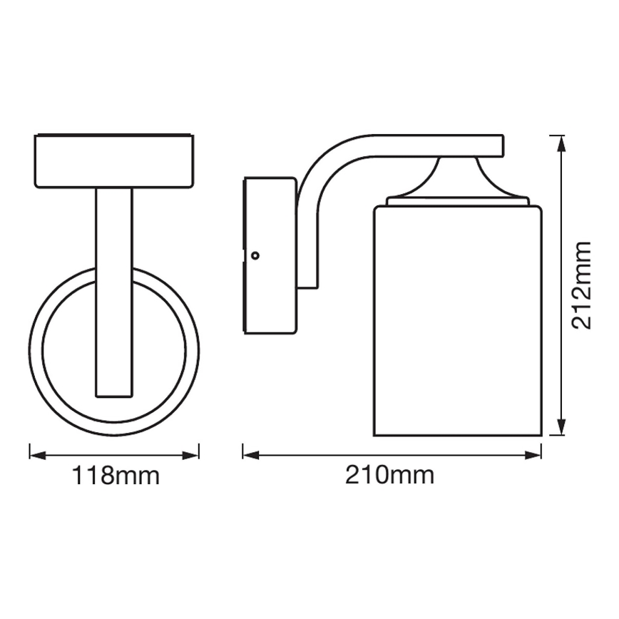 Ledvance - Ulkoseinävalaisin CYLINDER 1xE27/60W/230V IP43 valkoinen