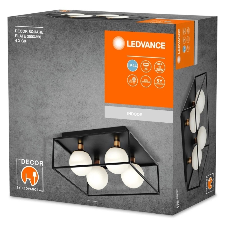 Ledvance - Ulkoseinävalaisin DECOR SQUARE 4xG9/28W/230V IP44