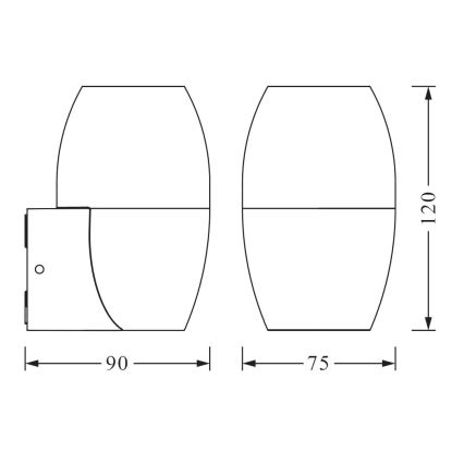 Ledvance - Ulkoseinävalo CANNON 1xGU10/35W/230V IP44