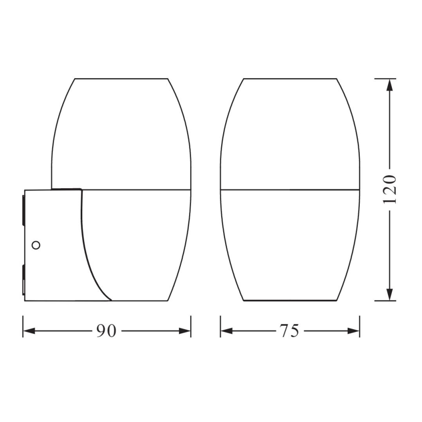 Ledvance - Ulkoseinävalo CANNON 1xGU10/35W/230V IP44