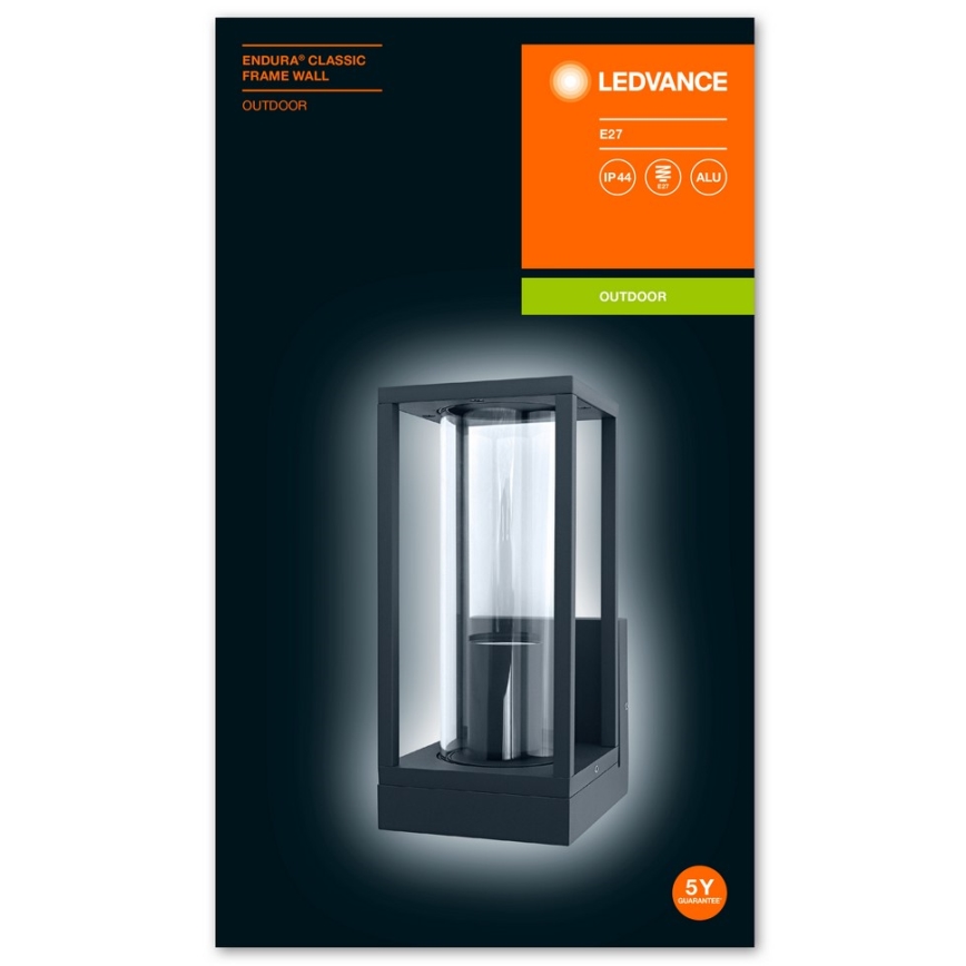 Ledvance - Ulkoseinävalo FRAME 1xE27/60W/230V IP44
