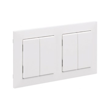 Legrand - 2x Kaksiosainen porraskytkin nro 5 kehyksellä SUNO valkoinen