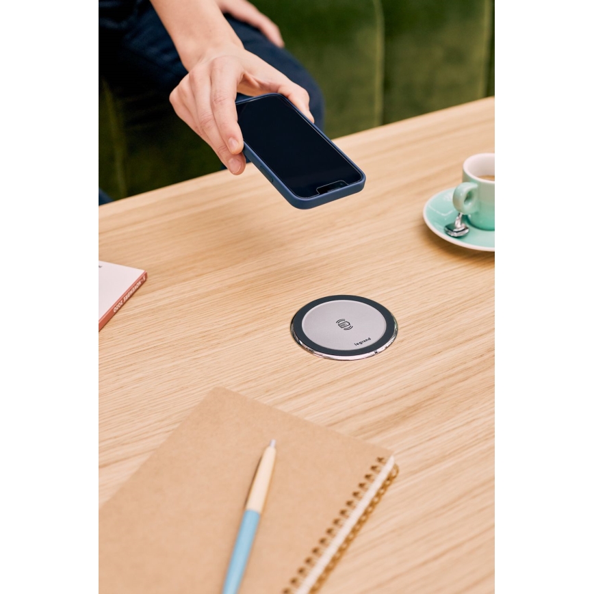 Legrand 654981 - Pistorasia pöydälle 4x230V + 2xUSB-A + 2xUSB-C + langaton lataus