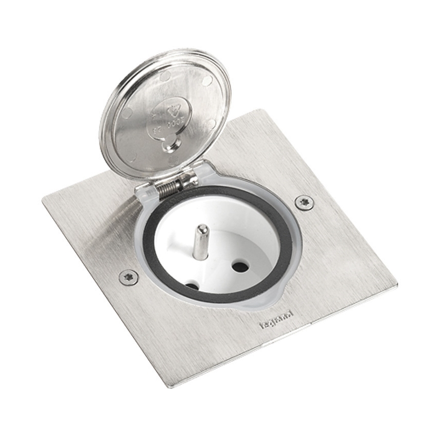 Legrand 89700 - Lattiapistokkeen runko PLATINUM 2M IP44 ruostumatonta terästä