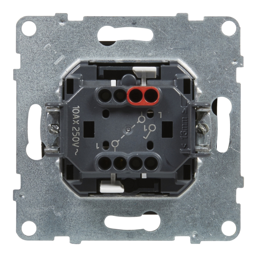 Legrand - Kaksinkertainen portaikon valokatkaisin nro 6+6 ilman kehystä SUNO musta