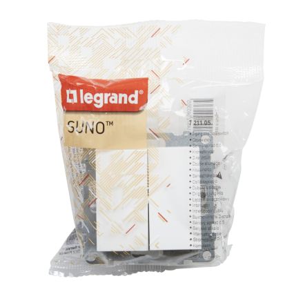 Legrand - Kaksiosainen sarjakytkin č. 5 ilman kehystä SUNO valkoinen