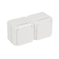 Legrand - Kaksoispistorasia kotikäyttöön FORIX 250V IP44, valkoinen