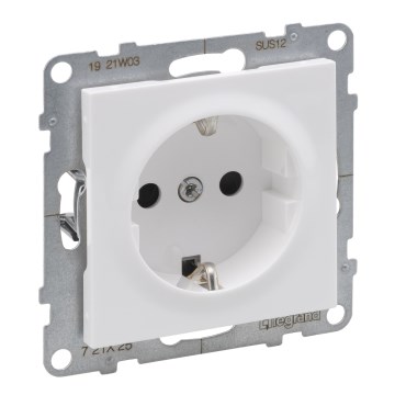 Legrand - Kehyksetön kotitalouspistorasia SCHUKO SUNO 250V valkoinen
