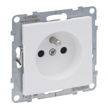 Legrand - Kehyksetön kotitalouspistorasia SUNO 250V valkoinen