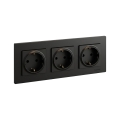 Legrand - Kodin kolmoispistorasia SCHUKO NILOE STEP 250V musta