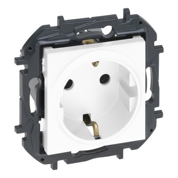Legrand - Kodin SCHUKO-pistorasia ilman kehystä NILOE STEP 250V valkoinen