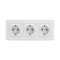 Legrand - Kolmoispistorasia kotitalouskäyttöön SCHUKO kehys NILOE STEP 250V valkoinen
