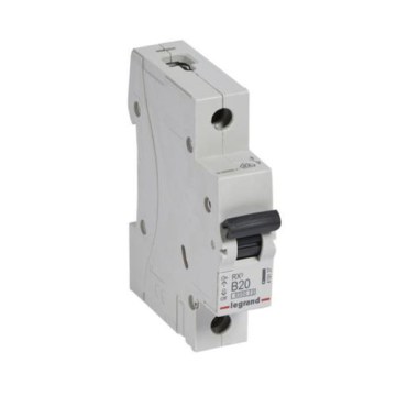 Legrand - Modulaarinen yksinapainen johdonsuojakatkaisija RX3 1P B 20A 6000A