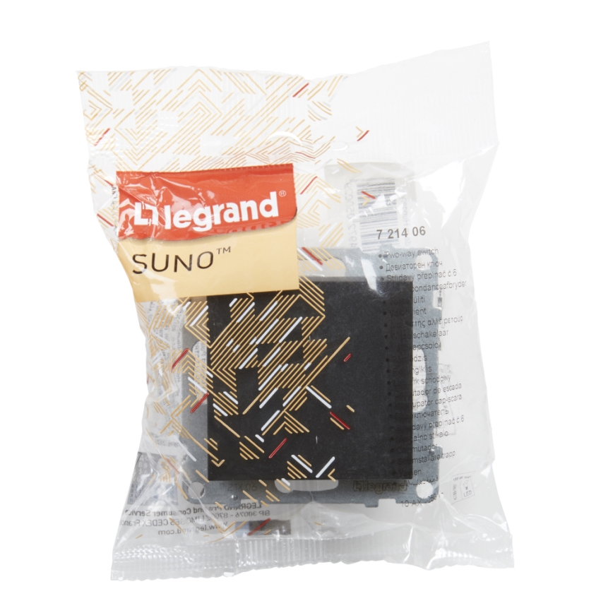 Legrand - Portaikkokytkin nro 6 ilman kehystä SUNO musta