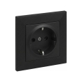Legrand - SCHUKO-pistorasia SUNO-kehyksellä 250 V, musta