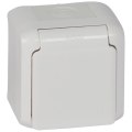 Legrand - Seinäasennettava ulkopistorasia FORIX 250V IP44 valkoinen