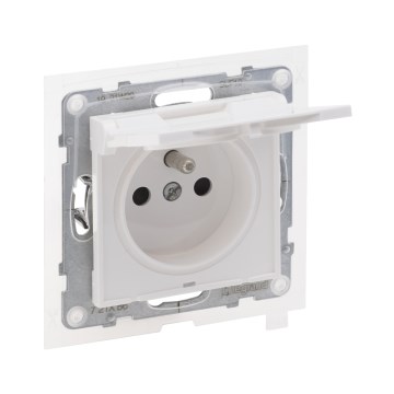 Legrand - Ulkoinen kotitalouspistorasia ilman kehystä SUNO 250V IP44 valkoinen