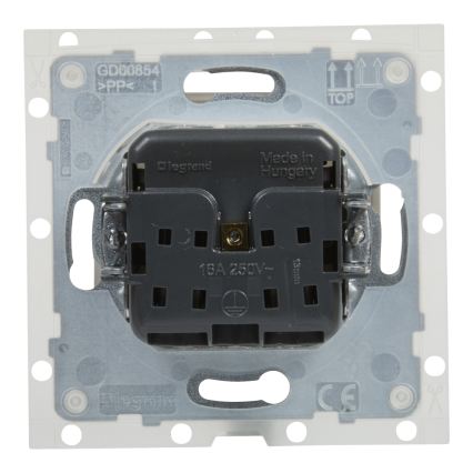 Legrand - Ulkoinen kotitalouspistorasia ilman kehystä SUNO 250V IP44 valkoinen