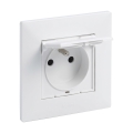 Legrand - Ulkoinen pistorasia kehyksellä NILOE STEP 250 V IP44 valkoinen