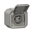 Legrand - Ulkoinen pistorasia PLEXO 250V IP55 harmaa