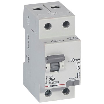 Legrand - Vikavirtasuoja 2-napainen RX3 2P 25 A 30 mA AC