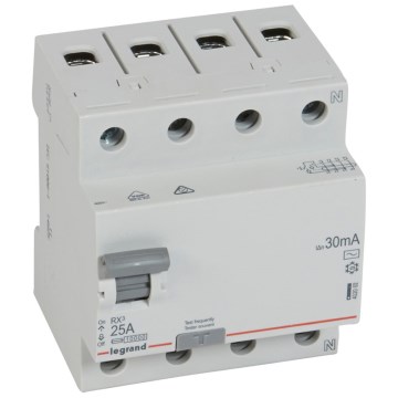 Legrand - Vikavirtasuoja 4-napainen RX3 4P 25 A 30 mA AC