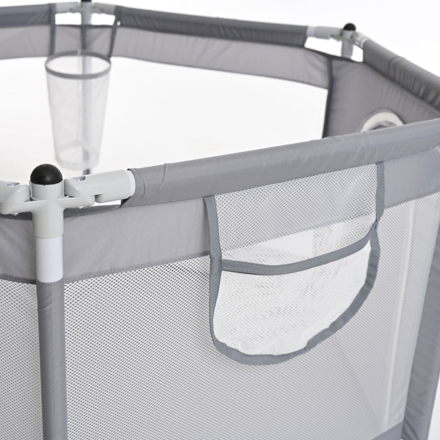 Leikkiaita 120 cm harmaa