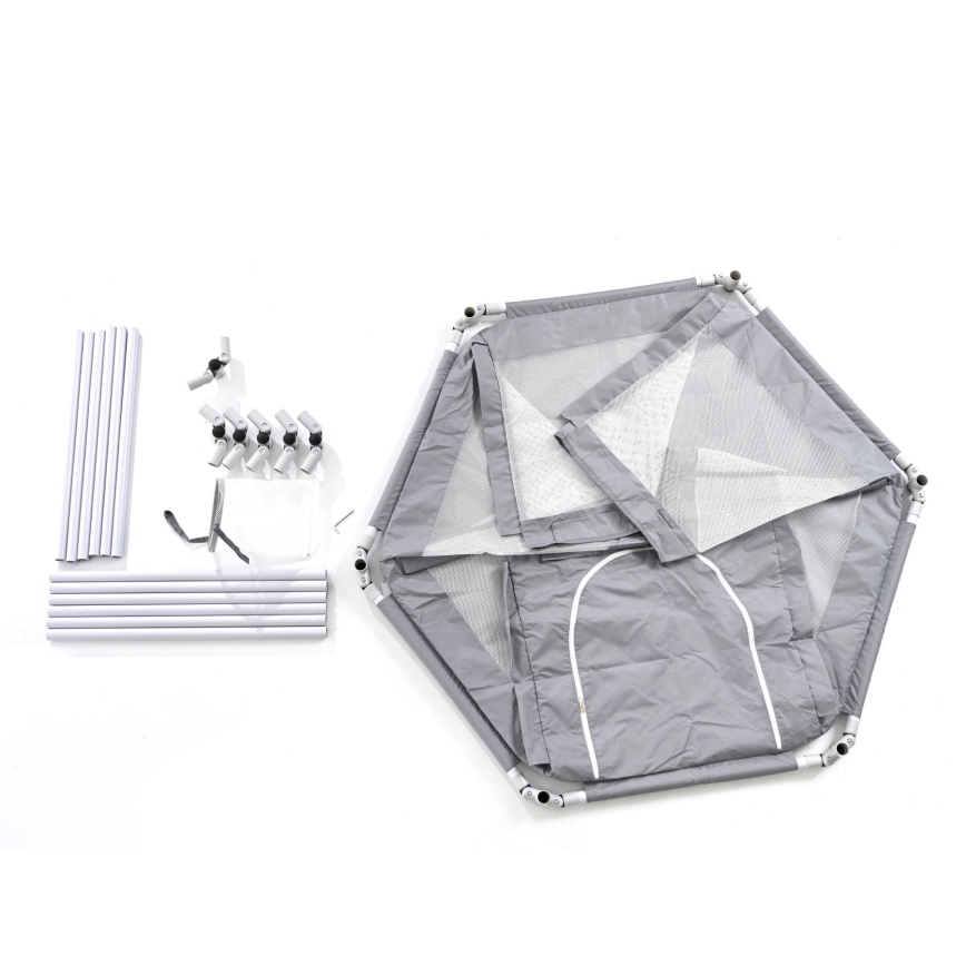 Leikkiaita 120 cm harmaa