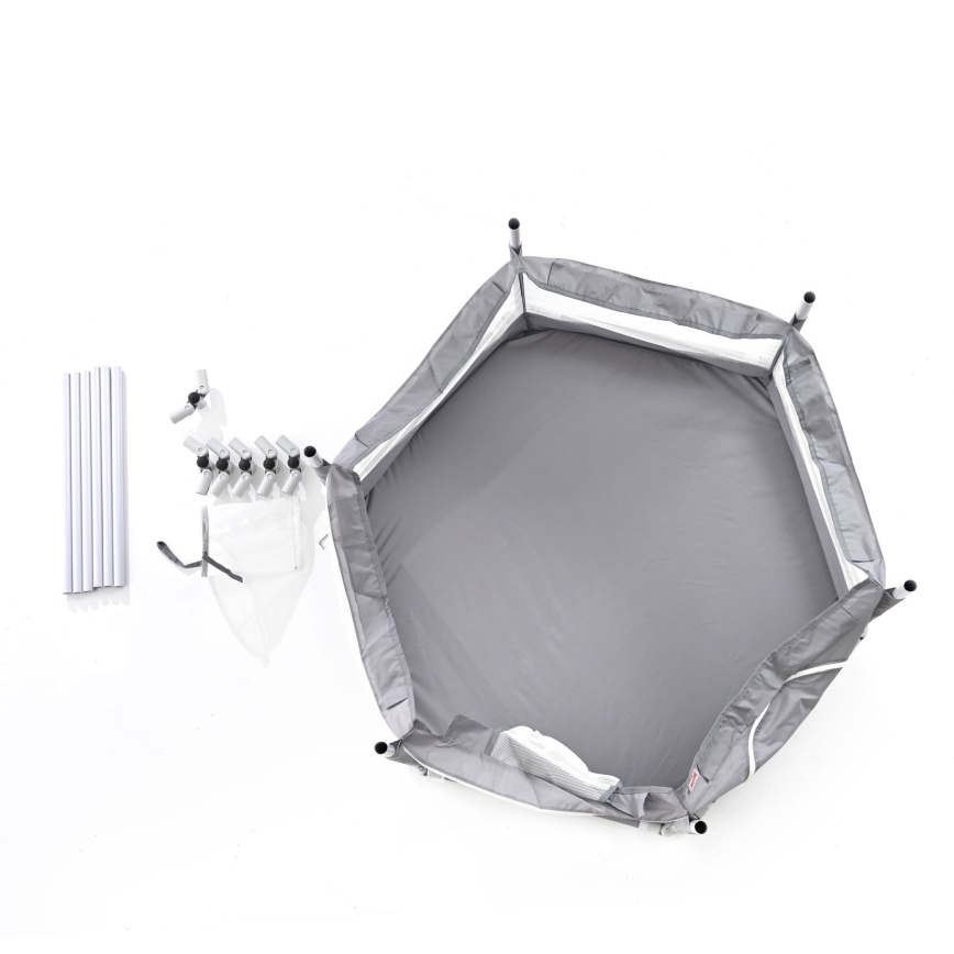 Leikkiaita 120 cm harmaa